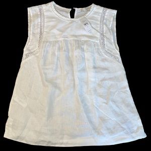 LOFT Womens Size XS White Sleeveless Top With Lace Features #13